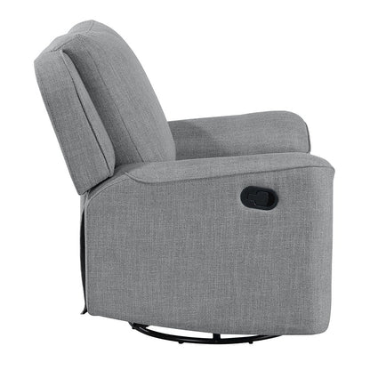 Destiny Glider Recliner w/Swivel, Gray Linen