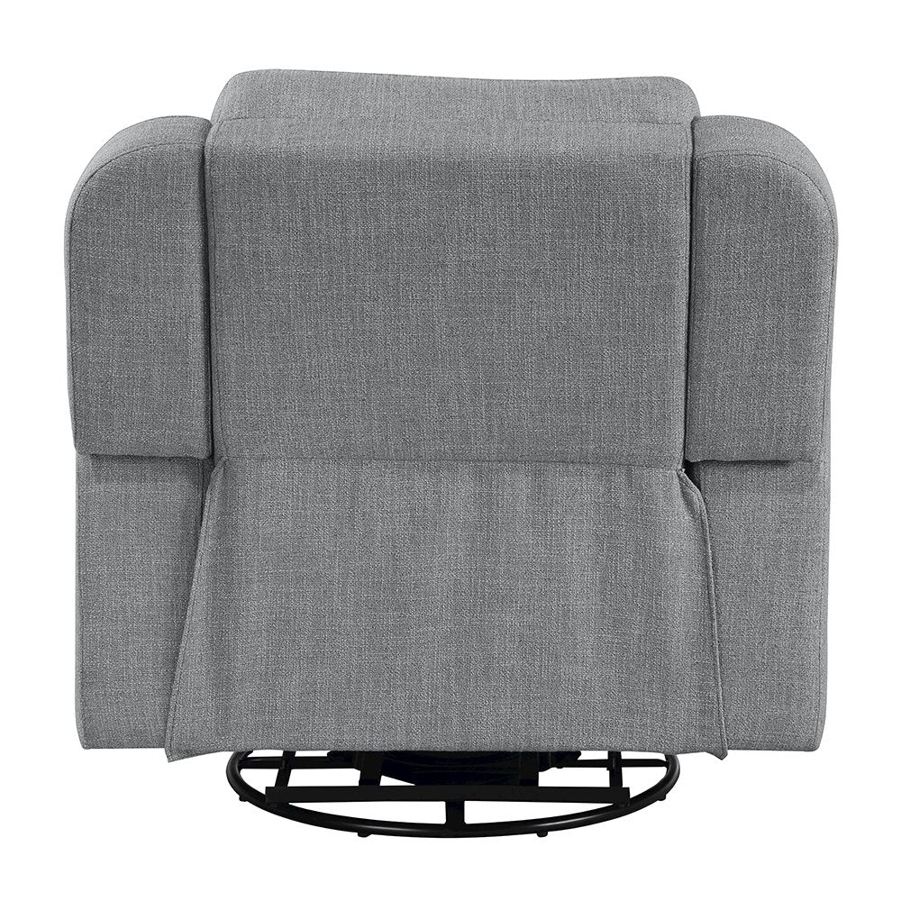 Destiny Glider Recliner w/Swivel, Gray Linen