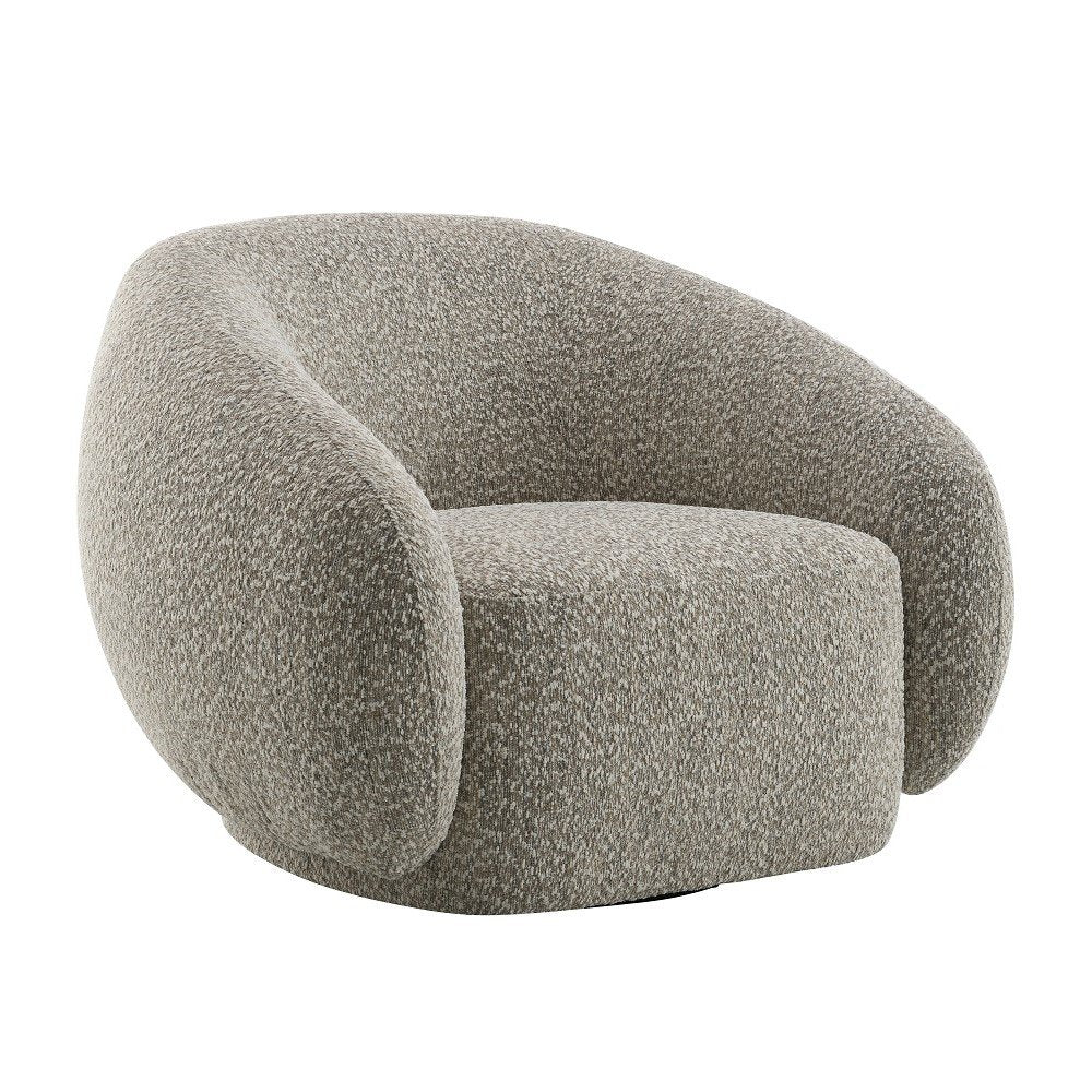 Isabel Accent Chair w/Swivel, 2 Tone Brown Boucle