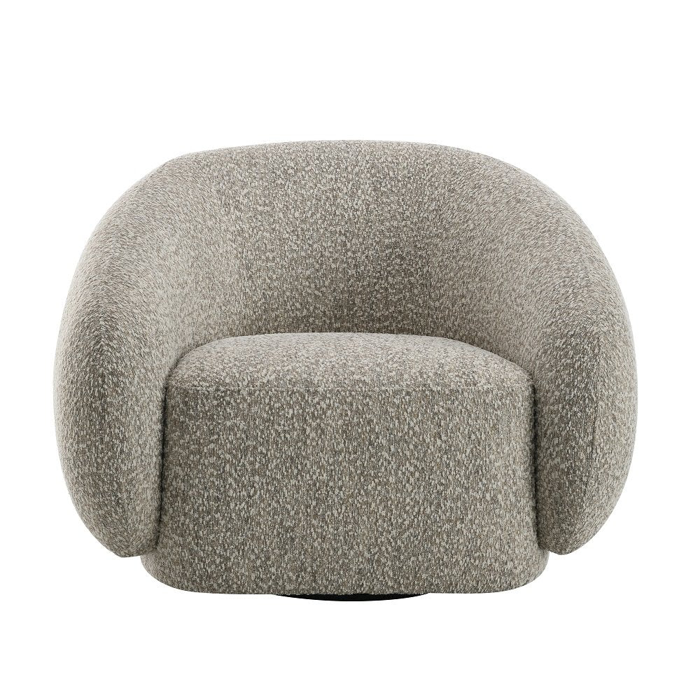 Isabel Accent Chair w/Swivel, 2 Tone Brown Boucle