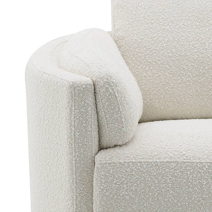 Sagen Glider Recliner w/Swivel, Beige Boucle