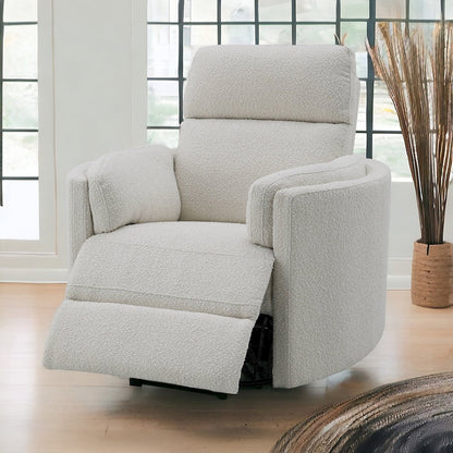 Sagen Glider Recliner w/Swivel, Beige Boucle