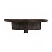 Wood Veneer Coffee Table with Contemporary Solid-Surface Top, Espresso