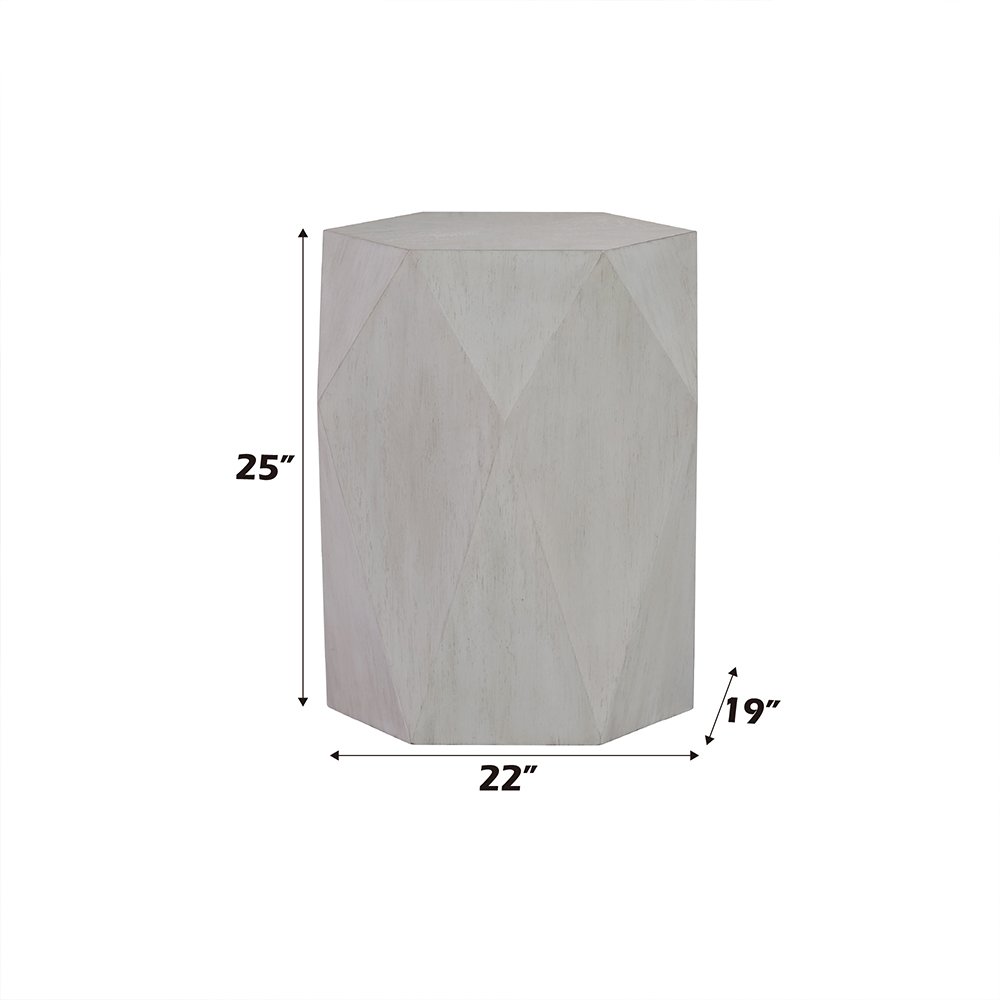 Hanniel End Table, Antique White