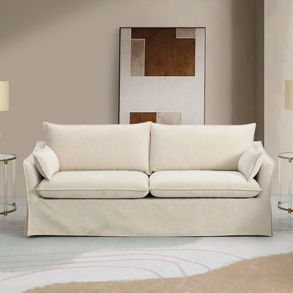 Shane Sofa w/2 Pillows, Beige Linen