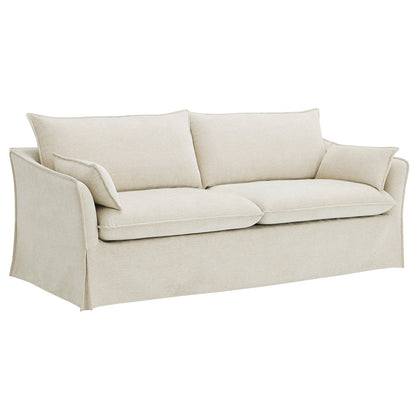 Shane Sofa w/2 Pillows, Beige Linen