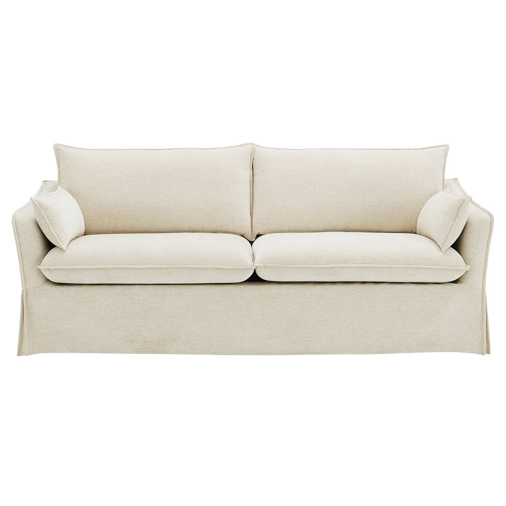 Shane Sofa w/2 Pillows, Beige Linen
