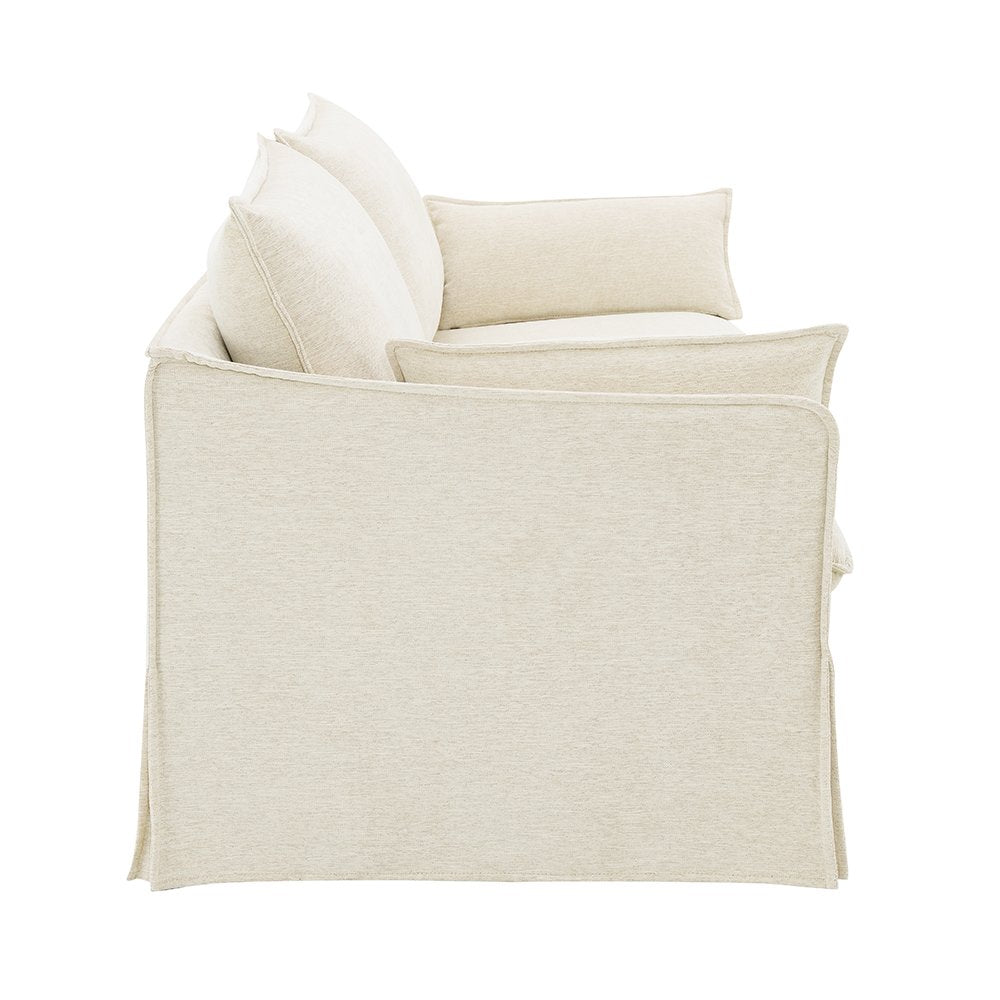 Shane Sofa w/2 Pillows, Beige Linen