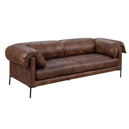 Jaron Sofa, Mocha Top Grain Leather