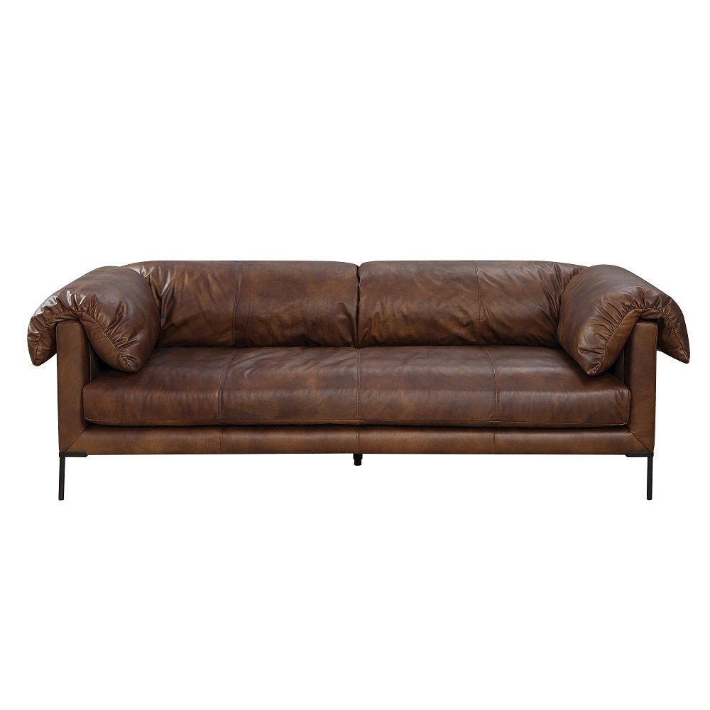 Jaron Sofa, Mocha Top Grain Leather