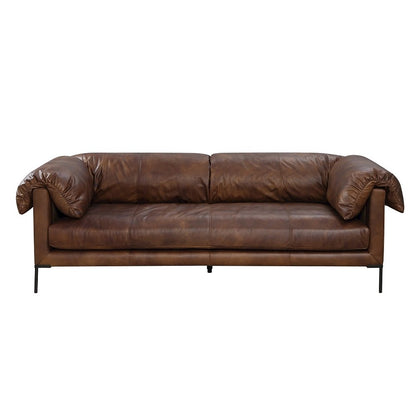 Jaron Sofa, Mocha Top Grain Leather