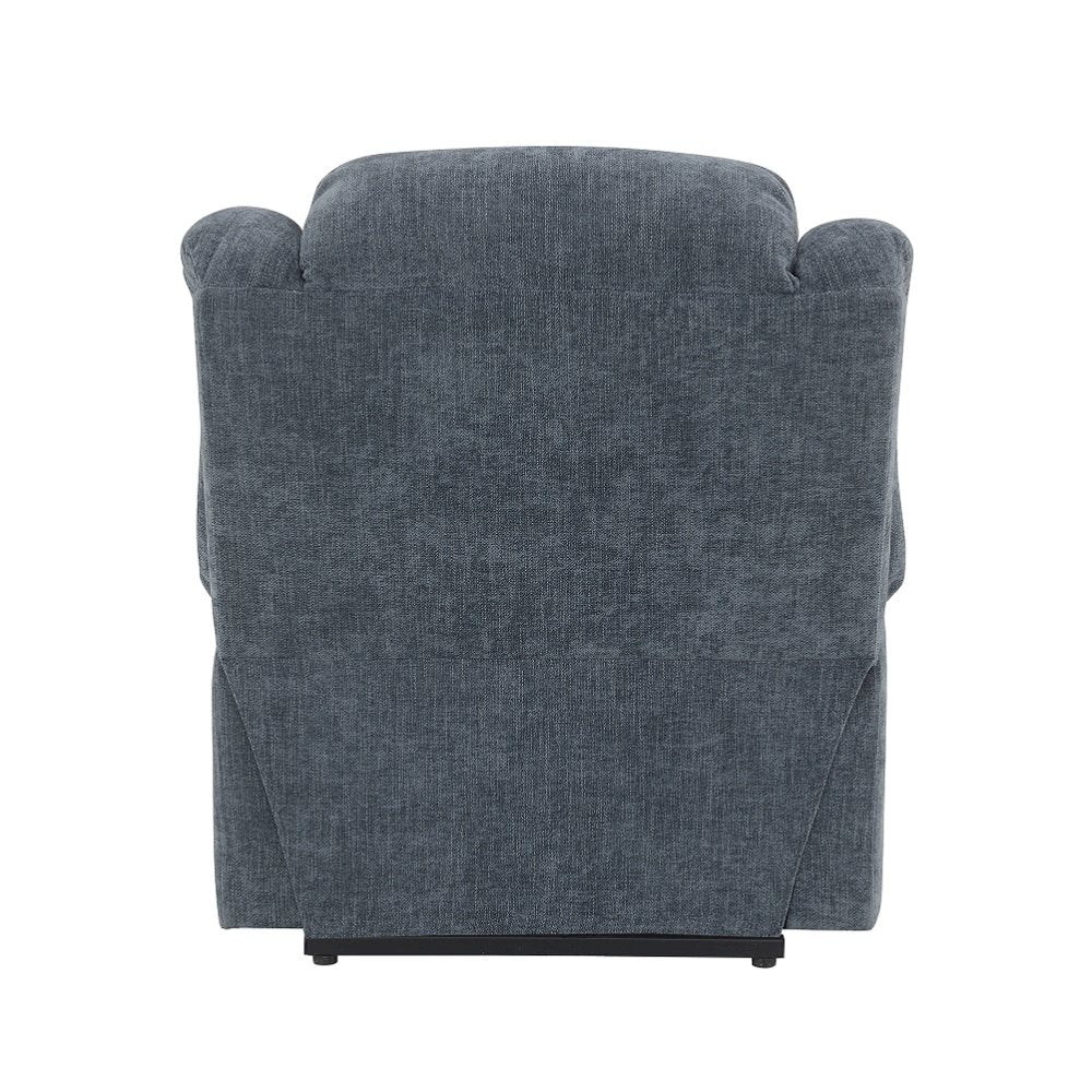 Omarion Power Recliner w/Lift, Heating & Massage, Blue Chenille