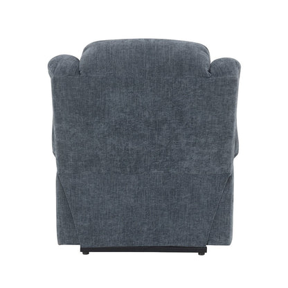 Omarion Power Recliner w/Lift, Heating & Massage, Blue Chenille