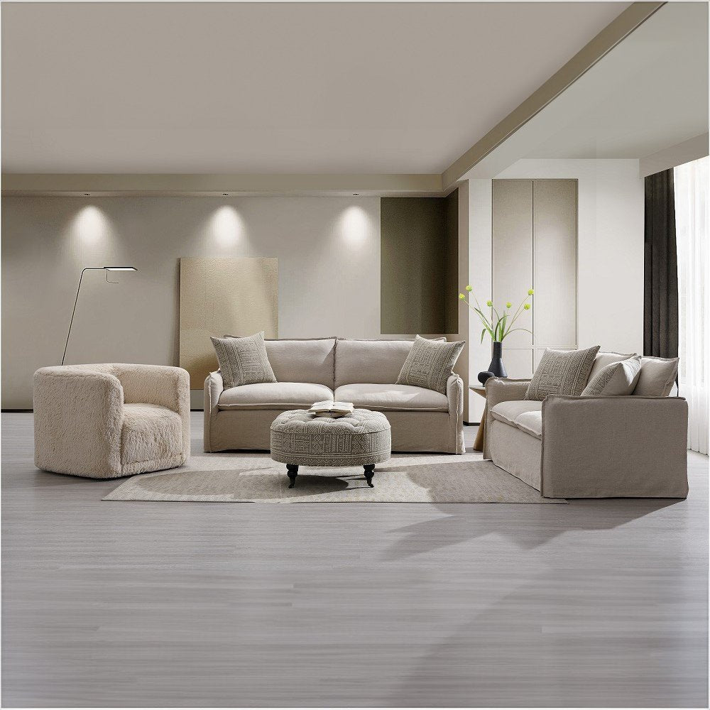 Upendo Chair w/Swivel, Beige Yakety Yak Sand