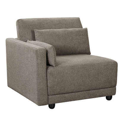 Rylie Modular - LF Chair w/3 Pillows, Brown Linen