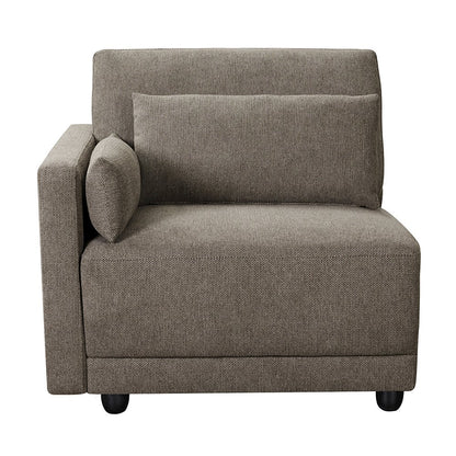 Rylie Modular - LF Chair w/3 Pillows, Brown Linen
