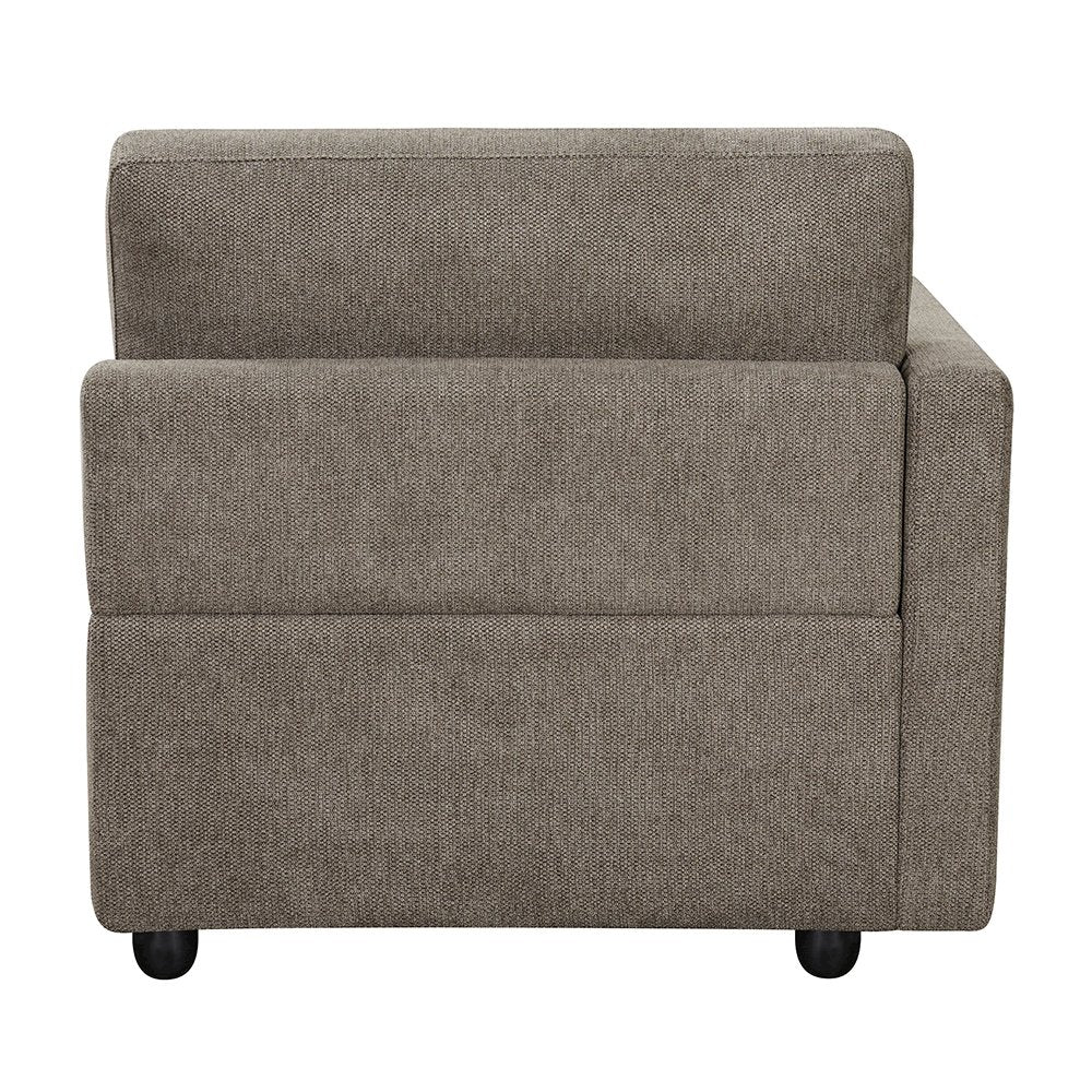 Rylie Modular - LF Chair w/3 Pillows, Brown Linen
