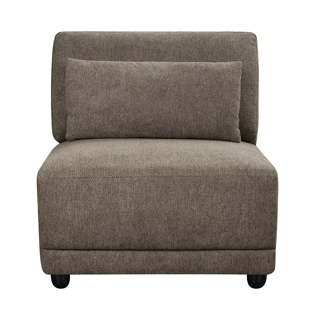 Rylie Modular - Armless Chair w/Pillow, Brown Linen