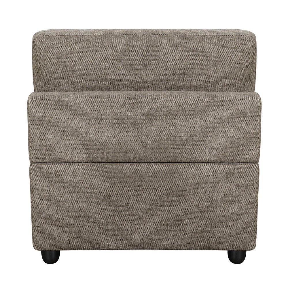 Rylie Modular - Armless Chair w/Pillow, Brown Linen