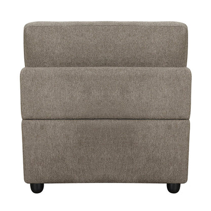 Rylie Modular - Armless Chair w/Pillow, Brown Linen