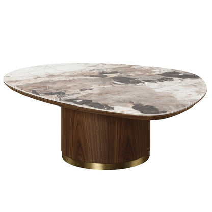 Willene Coffee Table w/Ceramic Top, Ceramic Top & Dark Oak