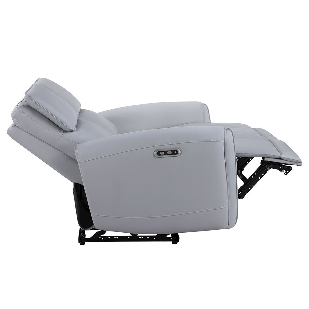 Jeromie Power Motion Loveseat w/USB Port, Gray Leatherette