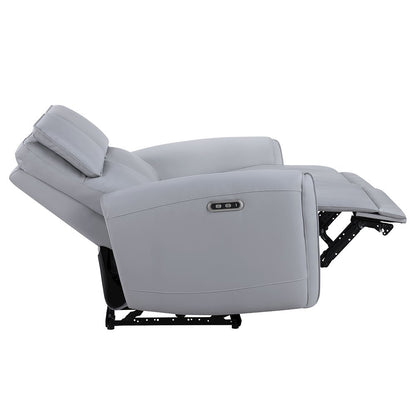 Jeromie Power Motion Loveseat w/USB Port, Gray Leatherette