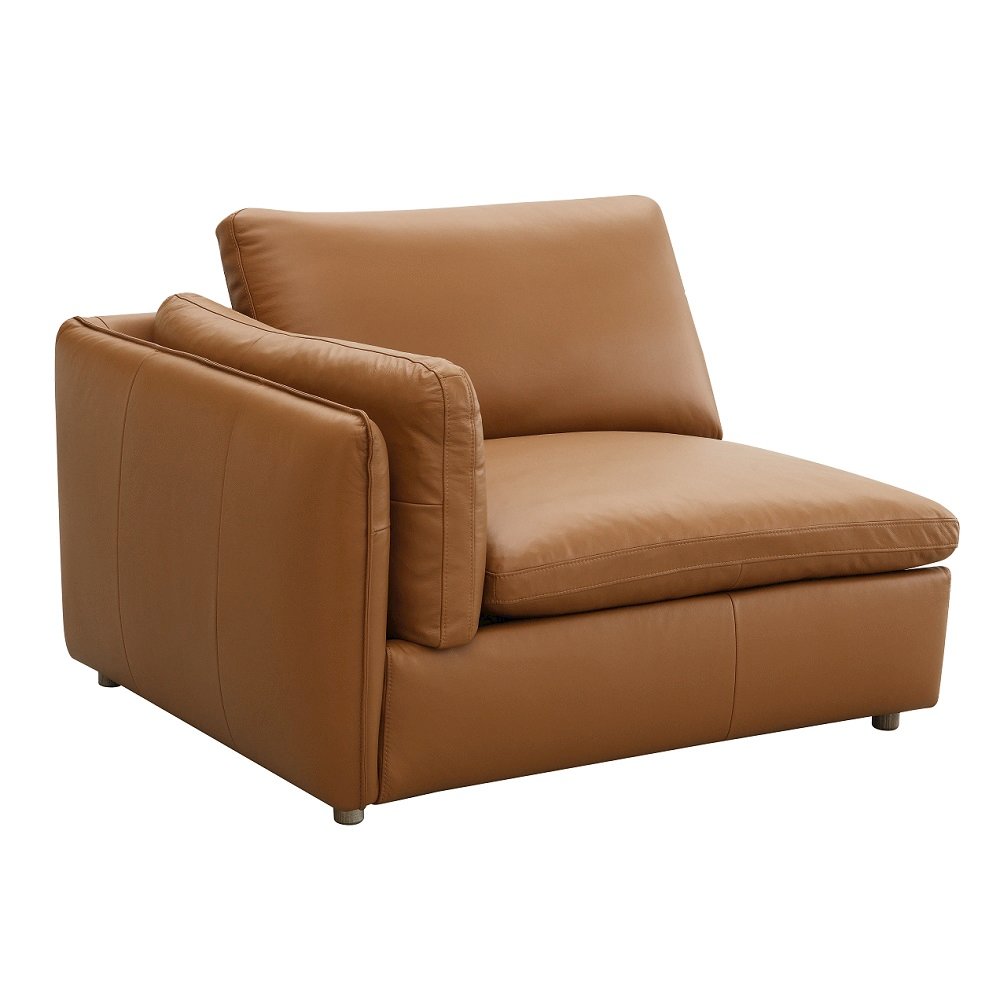 Brighton Modular - LF Arm Chair, Brown Top Grain Leather