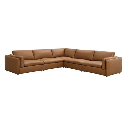 Brighton Modular - LF Arm Chair, Brown Top Grain Leather