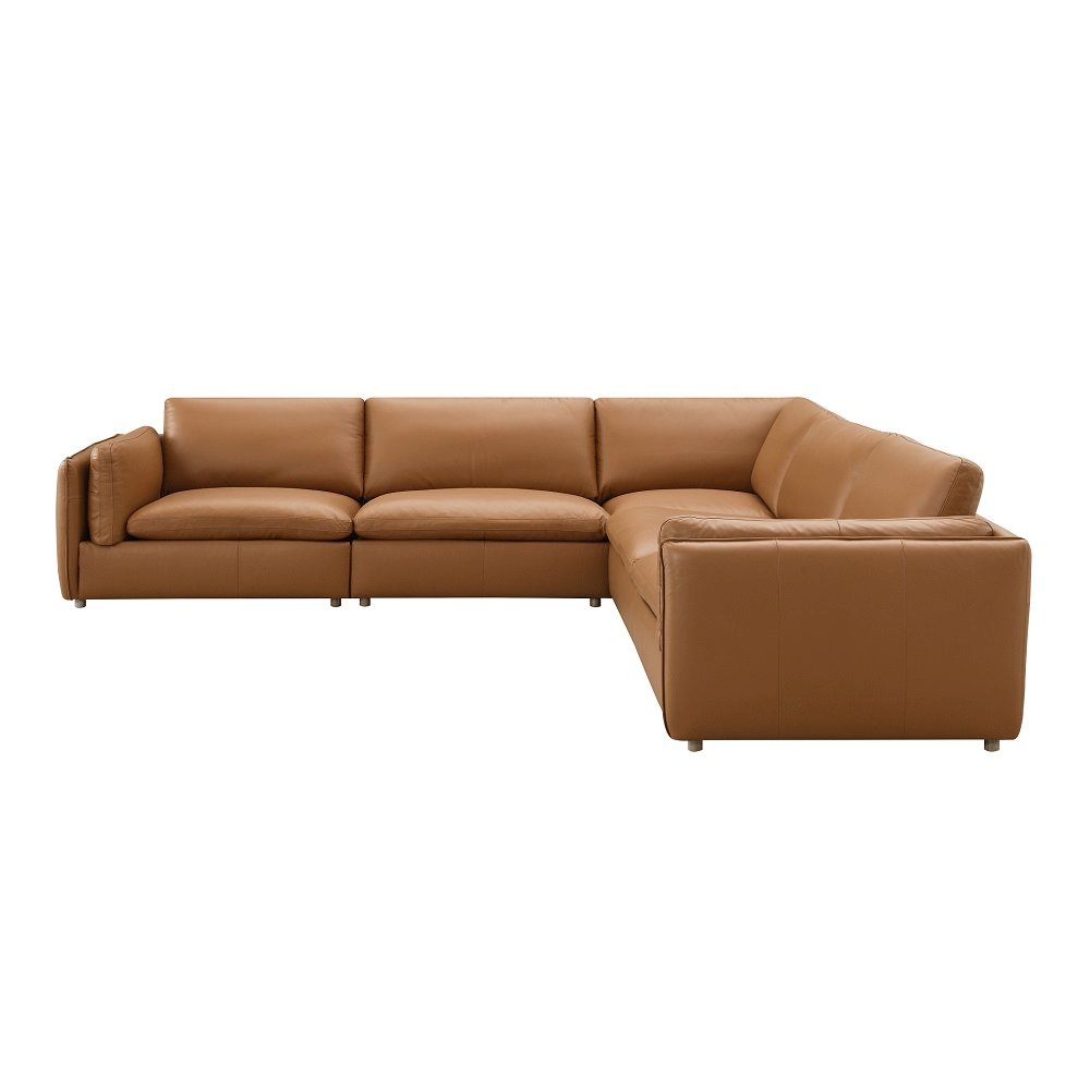 Brighton Modular - LF Arm Chair, Brown Top Grain Leather