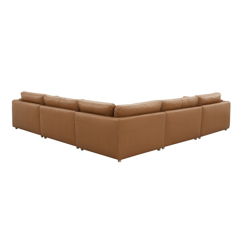 Brighton Modular - LF Arm Chair, Brown Top Grain Leather