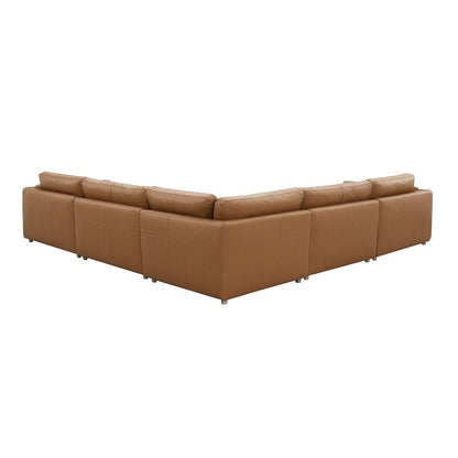 Brighton Modular - LF Arm Chair, Brown Top Grain Leather