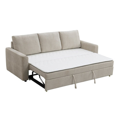 Leira Sofa w/Sleeper (Full Bed), Beige Linen