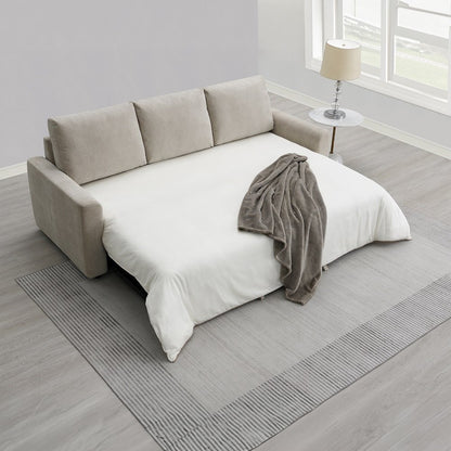Leira Sofa w/Sleeper (Full Bed), Beige Linen