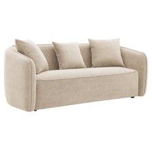 Keith Sofa w/3 Pillows, Beige Chenille