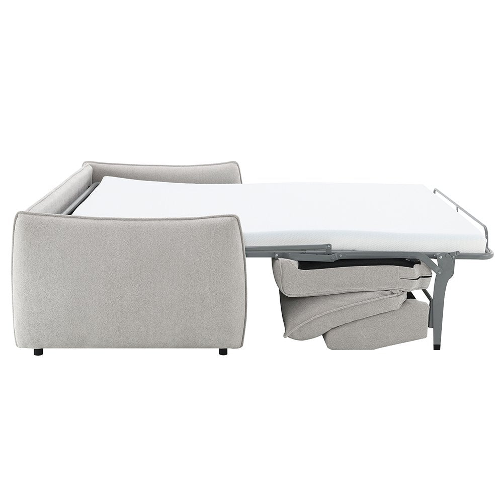 Jinn Sofa w/Sleeper (Full Bed), Beige Chenille