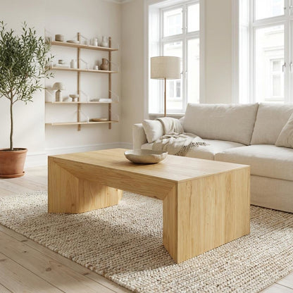 Oak Coffee Table with Sturdy Construction and Classic Design