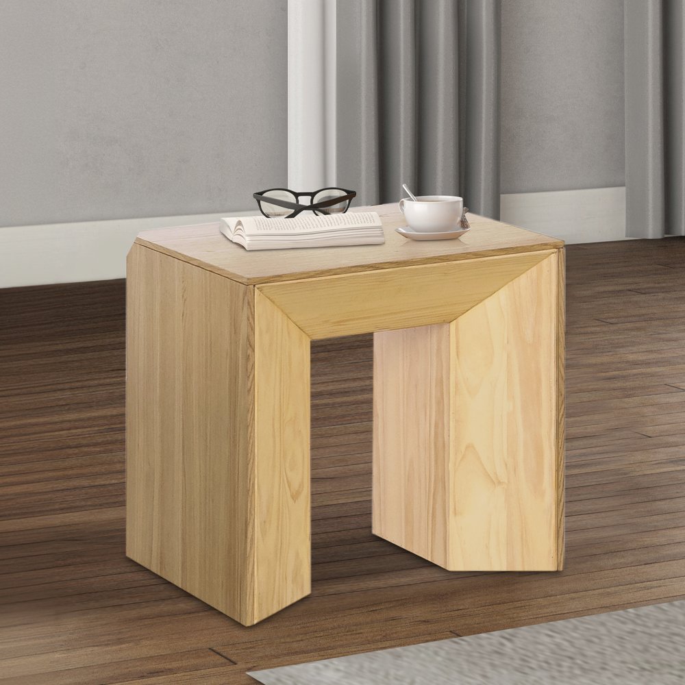 Harold End Table, Natural Oak