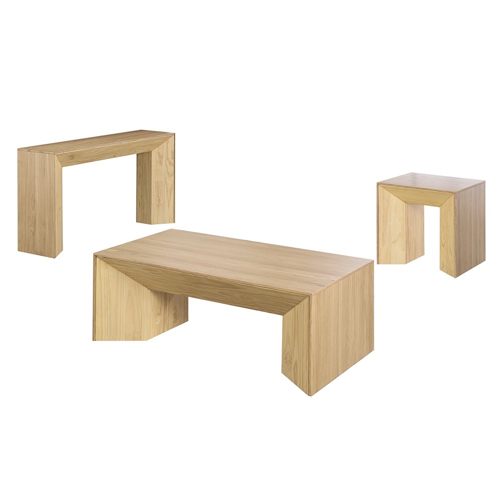 Harold End Table, Natural Oak