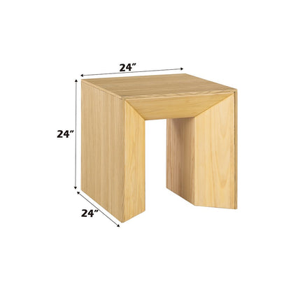 Harold End Table, Natural Oak