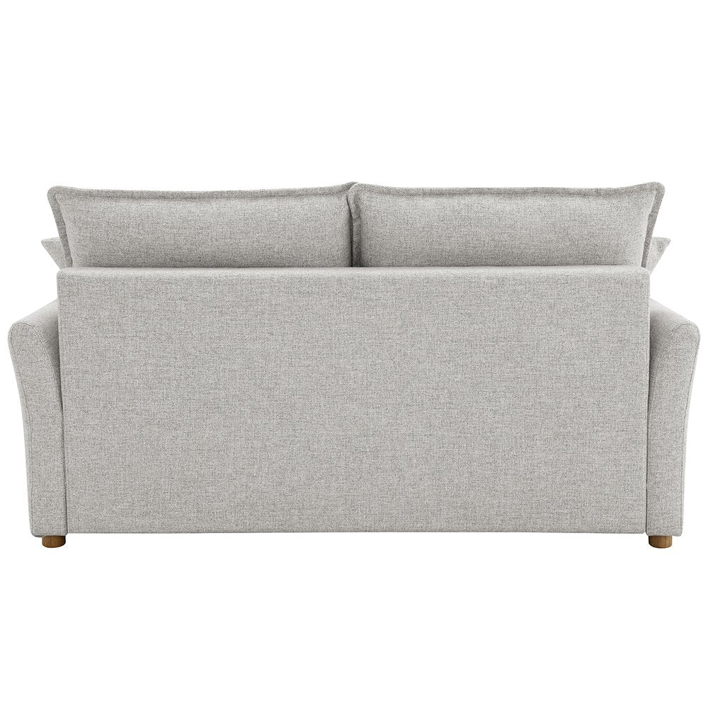 Oran Sofa w/Sleeper, Storage & 2 Pillows (Queen), Gray Chenille