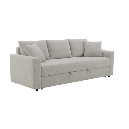 Connie Sofa w/Sleeper & 2 Pillows (Full), Gray Boucle