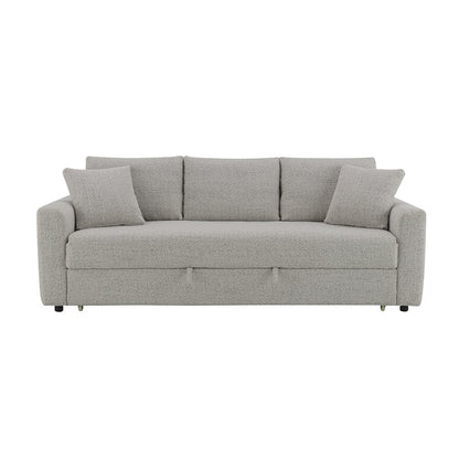 Connie Sofa w/Sleeper & 2 Pillows (Full), Gray Boucle