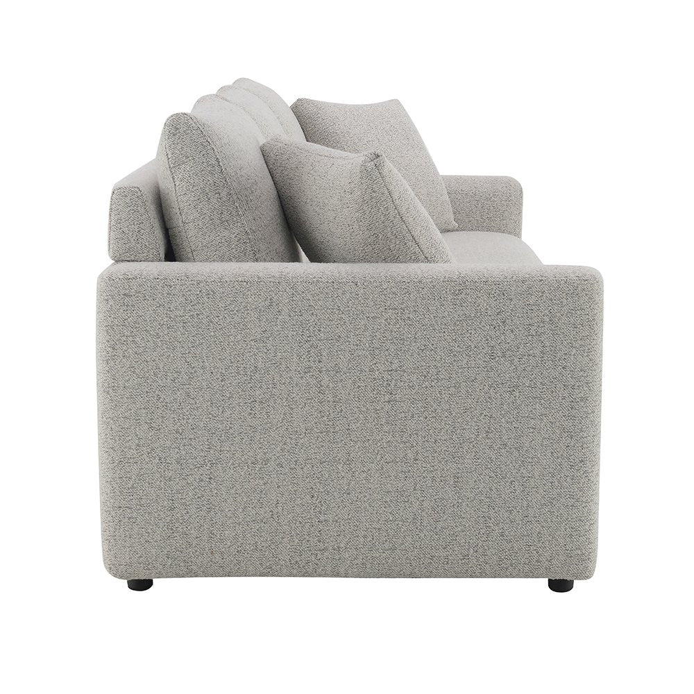 Connie Sofa w/Sleeper & 2 Pillows (Full), Gray Boucle