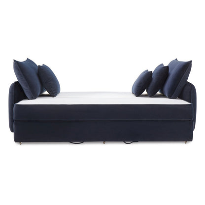 Irina Sofa w/Sleeper & 3 Pillows (Full), Blue Velvet