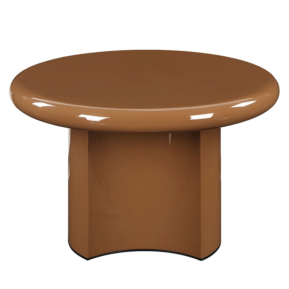 Ronald End Table, Marble Pattern Top, Dark Green & Brown High Gloss