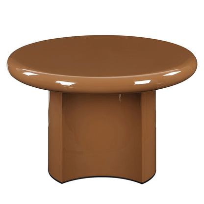 Ronald End Table, Marble Pattern Top, Dark Green & Brown High Gloss