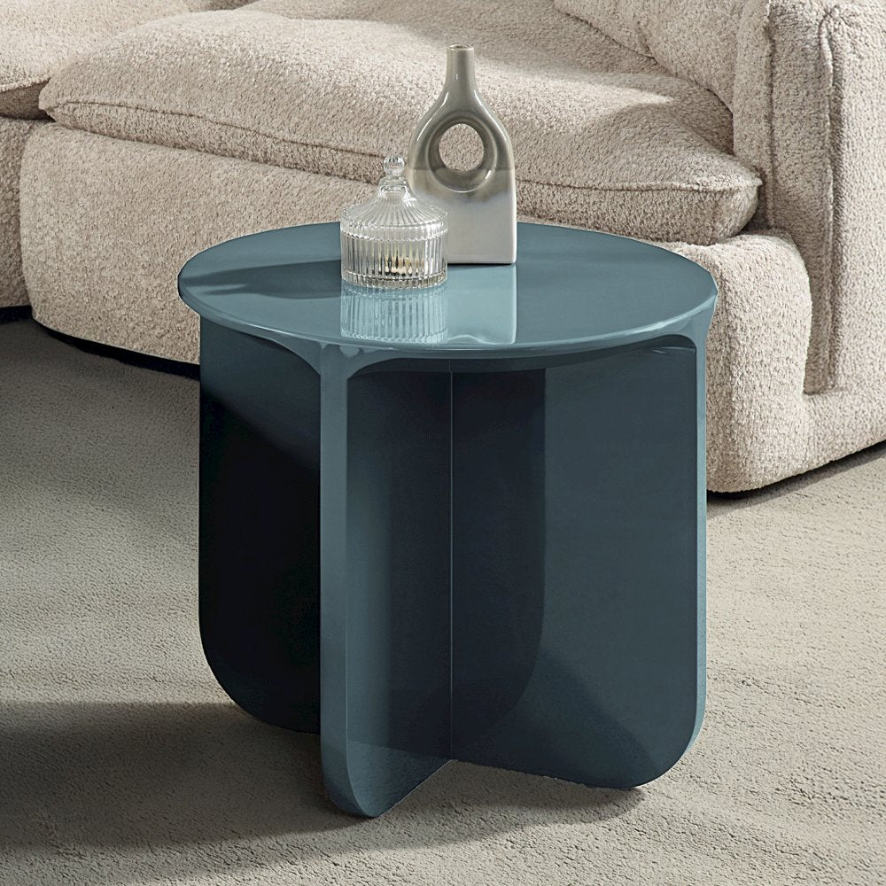 Lamond End Table, Dark Olivish Gray High Gloss