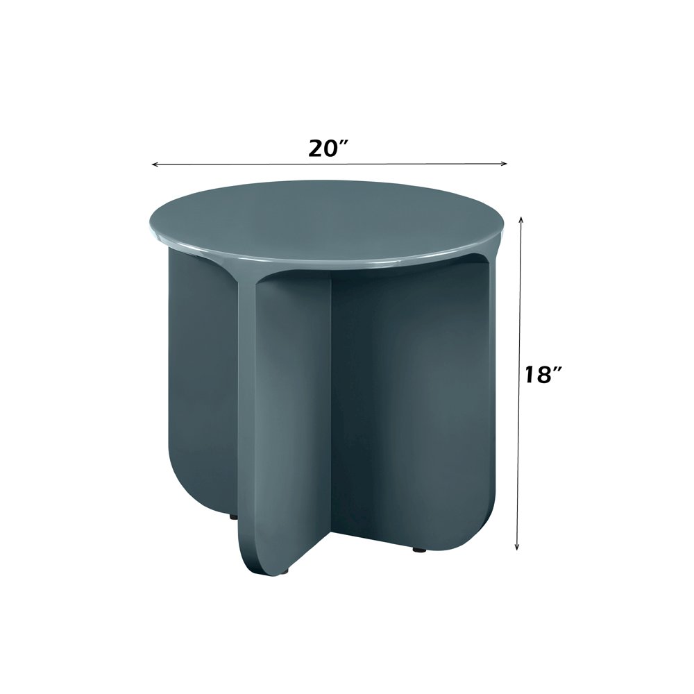 Lamond End Table, Dark Olivish Gray High Gloss