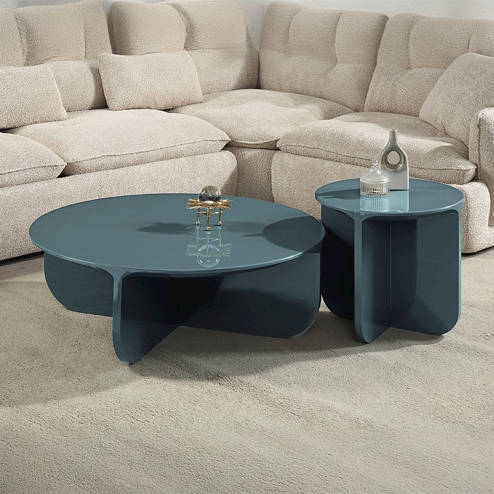 Lamond End Table, Dark Olivish Gray High Gloss
